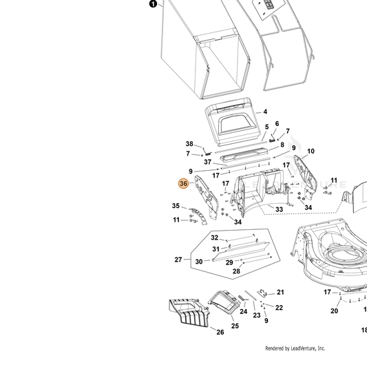 Echo part YH479003260 — IPL diagram snippet (6x zoom, amber highlight)