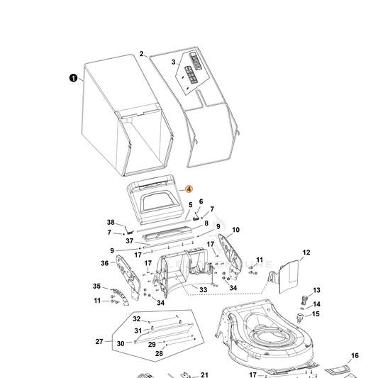 Echo part YH479003290 — IPL diagram snippet (6x zoom, amber highlight)