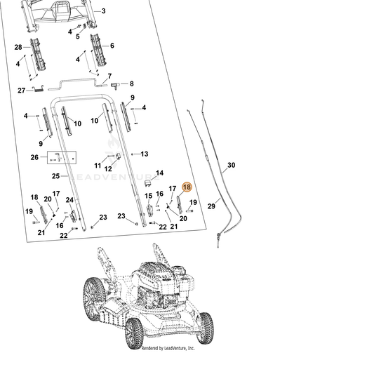 Echo part YH479003300 — IPL diagram snippet (6x zoom, amber highlight)