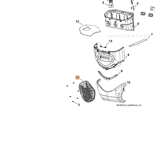 Echo part YH479003330 — IPL diagram snippet (6x zoom, amber highlight)