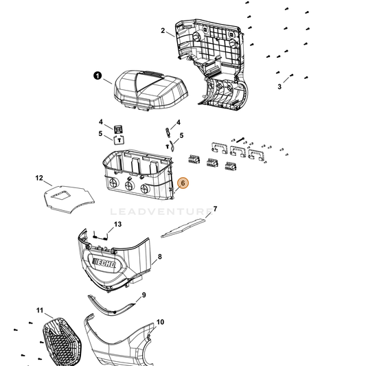 Echo part YH479003380 — IPL diagram snippet (6x zoom, amber highlight)
