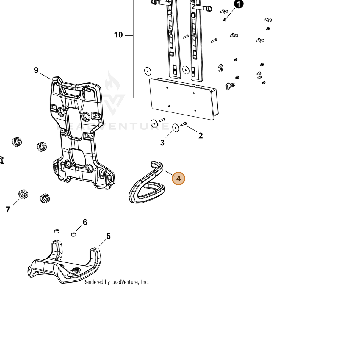 Echo part YH479003390 — IPL diagram snippet (6x zoom, amber highlight)