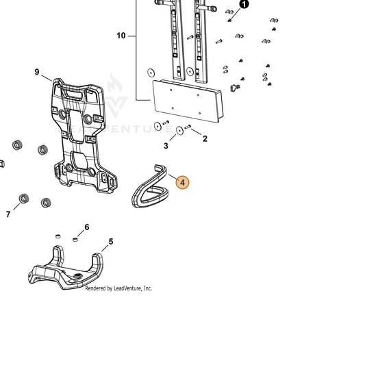 Echo part YH479003390 — IPL diagram snippet (6x zoom, amber highlight)