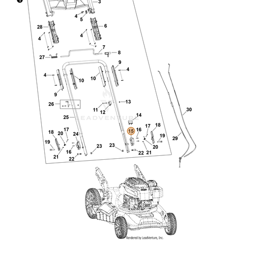 Echo part YH479003400 — IPL diagram snippet (6x zoom, amber highlight)