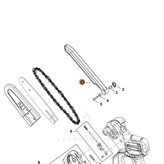 Echo part YH479003420 — IPL diagram snippet (6x zoom, amber highlight)