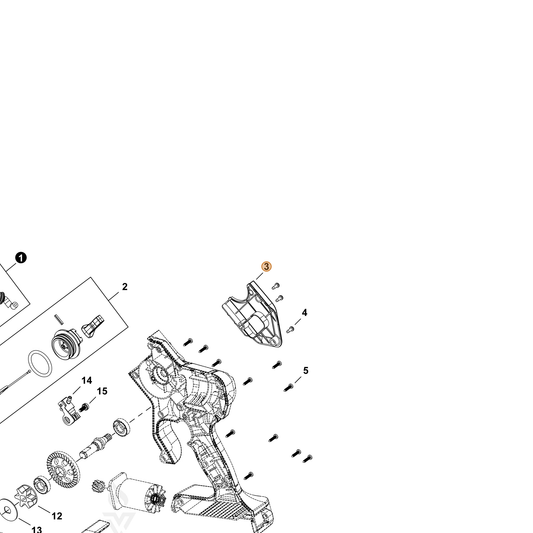 Echo part YH479003430 — IPL diagram snippet (6x zoom, amber highlight)