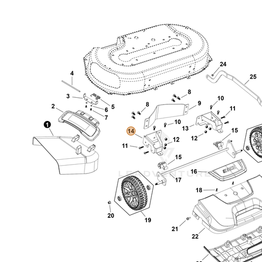 Echo part YH479003480 — IPL diagram snippet (6x zoom, amber highlight)