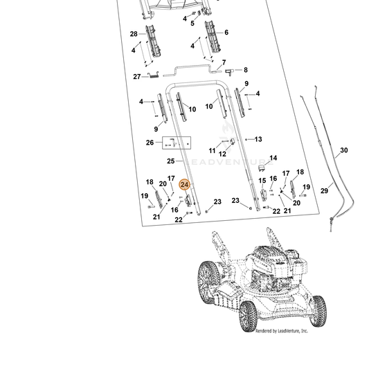 Echo part YH479003500 — IPL diagram snippet (6x zoom, amber highlight)