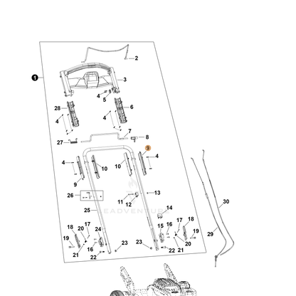 Echo part YH479003511 — IPL diagram snippet (6x zoom, amber highlight)
