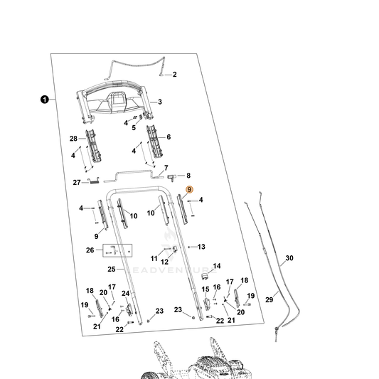Echo part YH479003511 — IPL diagram snippet (6x zoom, amber highlight)