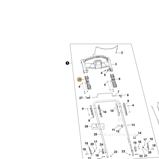 Echo part YH479003540 — IPL diagram snippet (6x zoom, amber highlight)