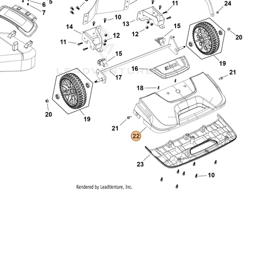 Echo part YH479003570 — IPL diagram snippet (6x zoom, amber highlight)
