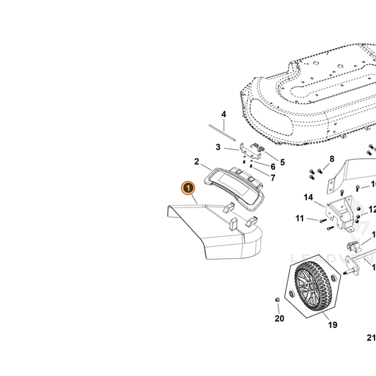 Echo part YH479003610 — IPL diagram snippet (6x zoom, amber highlight)