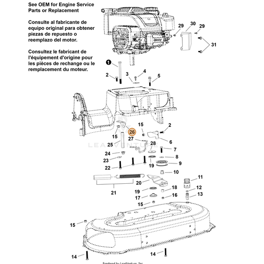 Echo part YH479003630 — IPL diagram snippet (6x zoom, amber highlight)