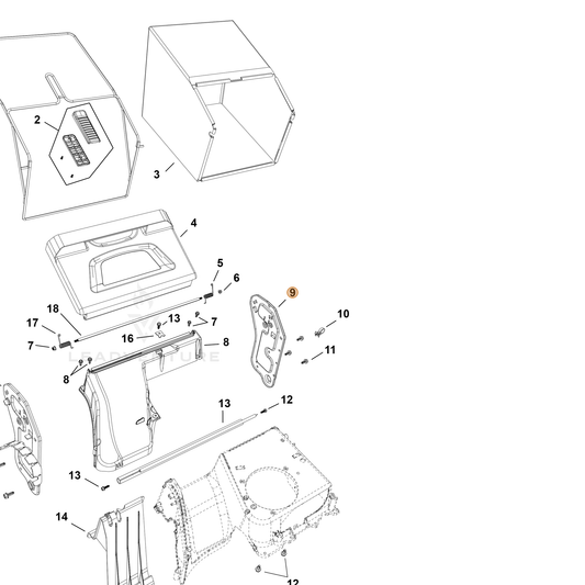 Echo part YH479003640 — IPL diagram snippet (6x zoom, amber highlight)