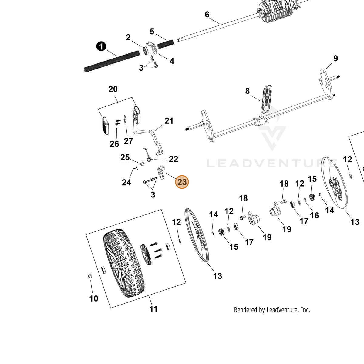 Echo part YH479003680 — IPL diagram snippet (6x zoom, amber highlight)