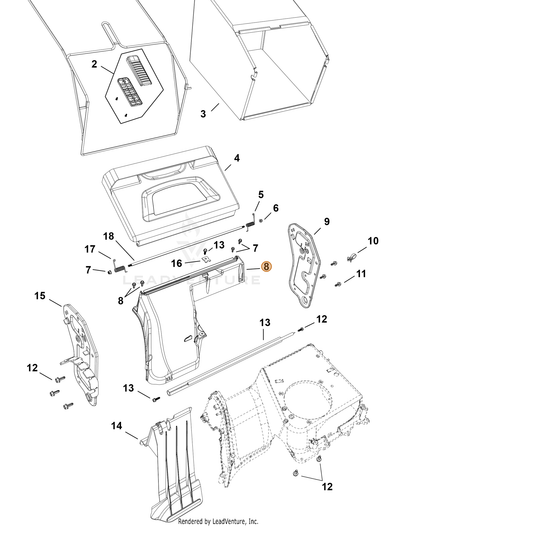 Echo part YH479003740 — IPL diagram snippet (6x zoom, amber highlight)