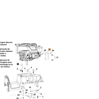 Echo part YH479003780 — IPL diagram snippet (6x zoom, amber highlight)