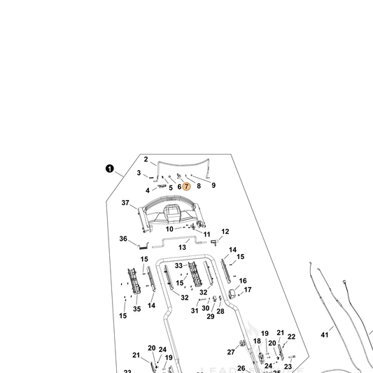 Echo part YH479003800 — IPL diagram snippet (6x zoom, amber highlight)