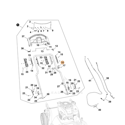 Echo part YH479003820 — IPL diagram snippet (6x zoom, amber highlight)