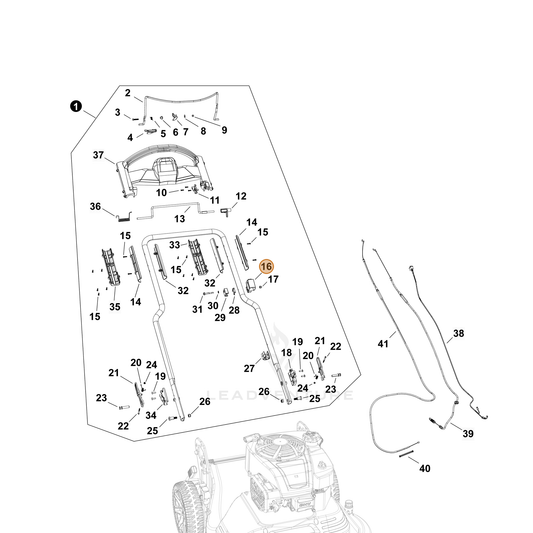 Echo part YH479003820 — IPL diagram snippet (6x zoom, amber highlight)