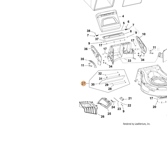 Echo part YH479003980 — IPL diagram snippet (6x zoom, amber highlight)
