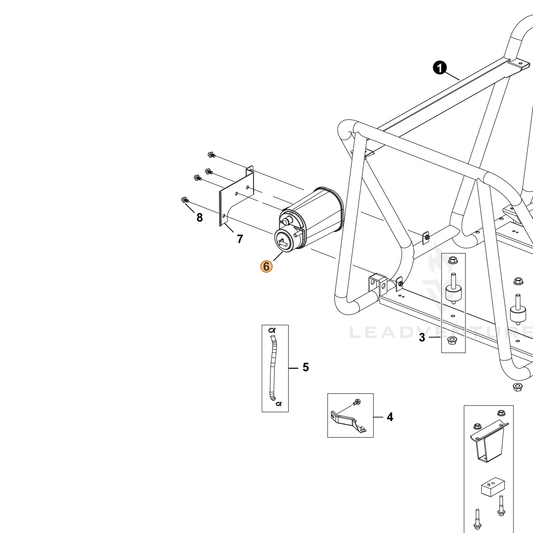 ECHO part YH481000000 — IPL diagram snippet (6x zoom, amber highlight)