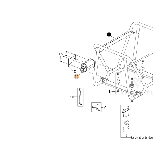 ECHO part YH481000010 — IPL diagram snippet (6x zoom, amber highlight)