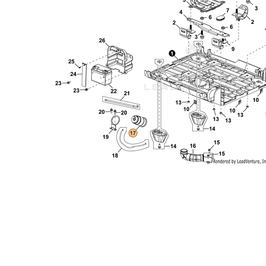 ECHO part YH481000050 — IPL diagram snippet (6x zoom, amber highlight)