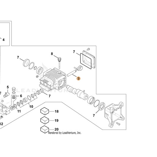 ECHO part YH482000030 — IPL diagram snippet (6x zoom, amber highlight)