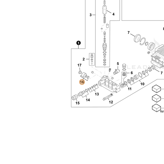 ECHO part YH482000090 — IPL diagram snippet (6x zoom, amber highlight)