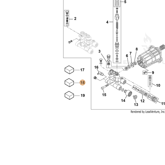 ECHO part YH482000100 — IPL diagram snippet (6x zoom, amber highlight)