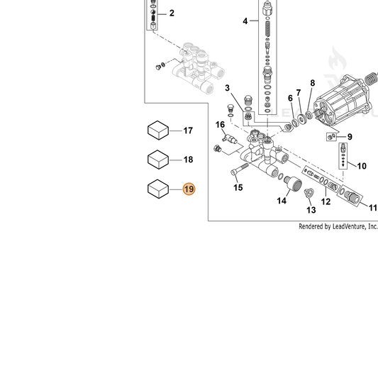 ECHO part YH482000110 — IPL diagram snippet (6x zoom, amber highlight)
