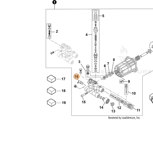 ECHO part YH482000170 — IPL diagram snippet (6x zoom, amber highlight)