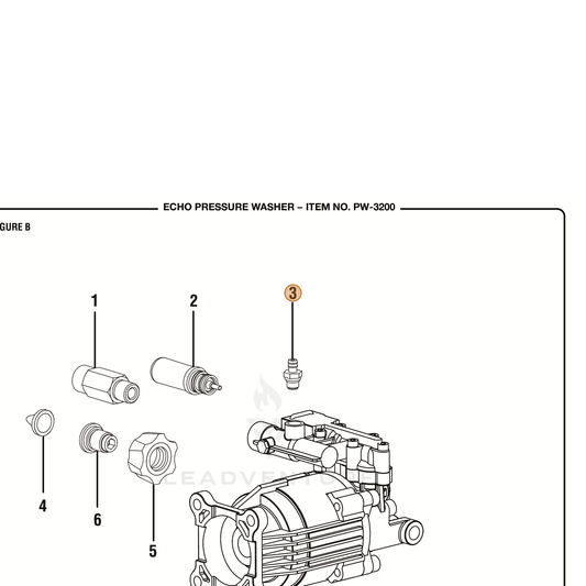 ECHO part YH482000250 — IPL diagram snippet (6x zoom, amber highlight)