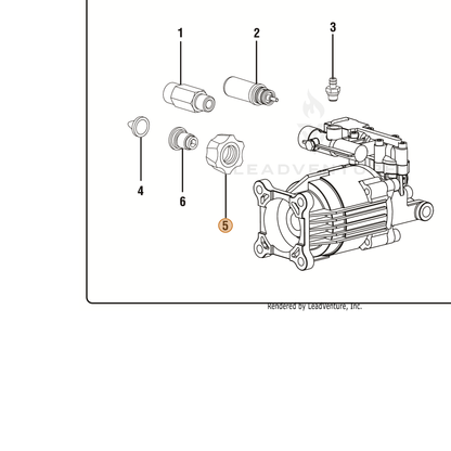 ECHO part YH482000260 — IPL diagram snippet (6x zoom, amber highlight)