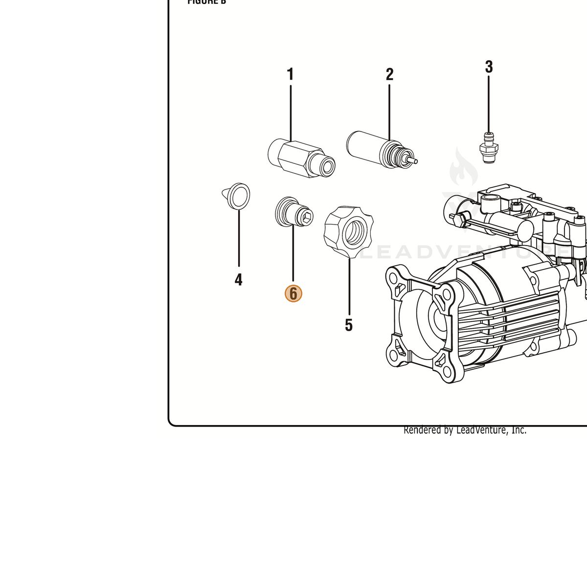 ECHO part YH482000270 — IPL diagram snippet (6x zoom, amber highlight)