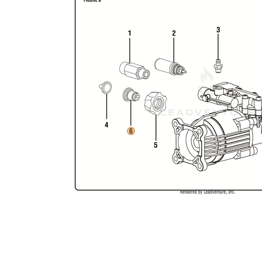 ECHO part YH482000270 — IPL diagram snippet (6x zoom, amber highlight)