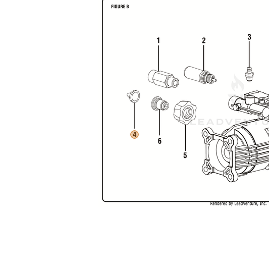 ECHO part YH482000280 — IPL diagram snippet (6x zoom, amber highlight)