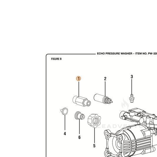 ECHO part YH482000300 — IPL diagram snippet (6x zoom, amber highlight)