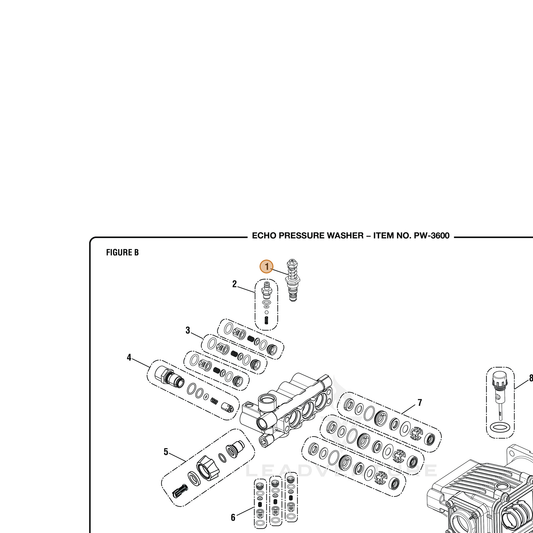 ECHO part YH482000310 — IPL diagram snippet (6x zoom, amber highlight)