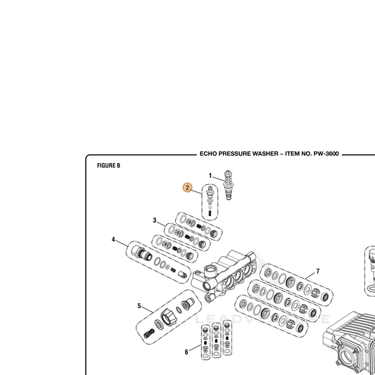 ECHO part YH482000320 — IPL diagram snippet (6x zoom, amber highlight)