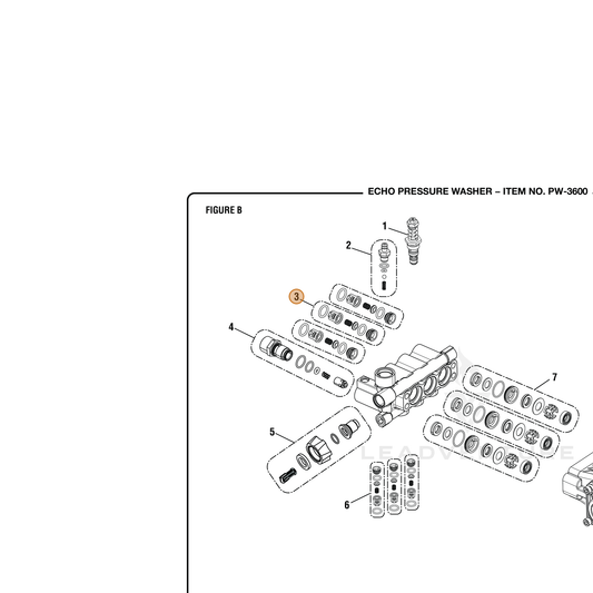 ECHO part YH482000330 — IPL diagram snippet (6x zoom, amber highlight)