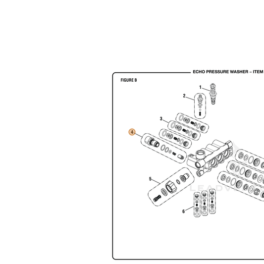 ECHO part YH482000340 — IPL diagram snippet (6x zoom, amber highlight)