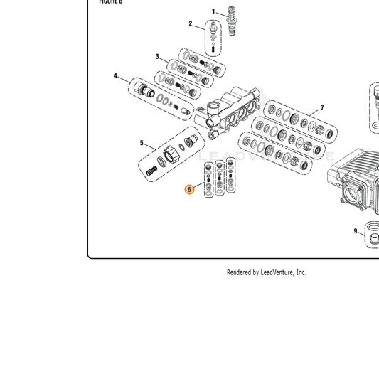 ECHO part YH482000360 — IPL diagram snippet (6x zoom, amber highlight)