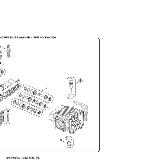 ECHO part YH482000380 — IPL diagram snippet (6x zoom, amber highlight)