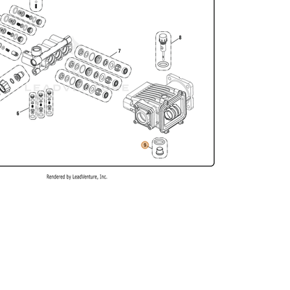 ECHO part YH482000390 — IPL diagram snippet (6x zoom, amber highlight)