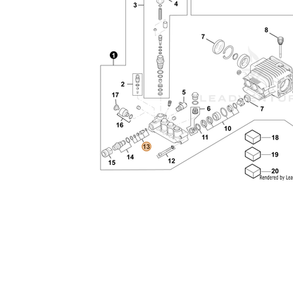 ECHO part YH482000440 — IPL diagram snippet (6x zoom, amber highlight)