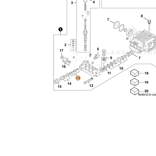 ECHO part YH482000440 — IPL diagram snippet (6x zoom, amber highlight)