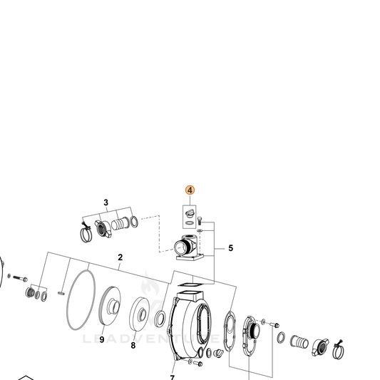 ECHO part YH482000510 — IPL diagram snippet (6x zoom, amber highlight)